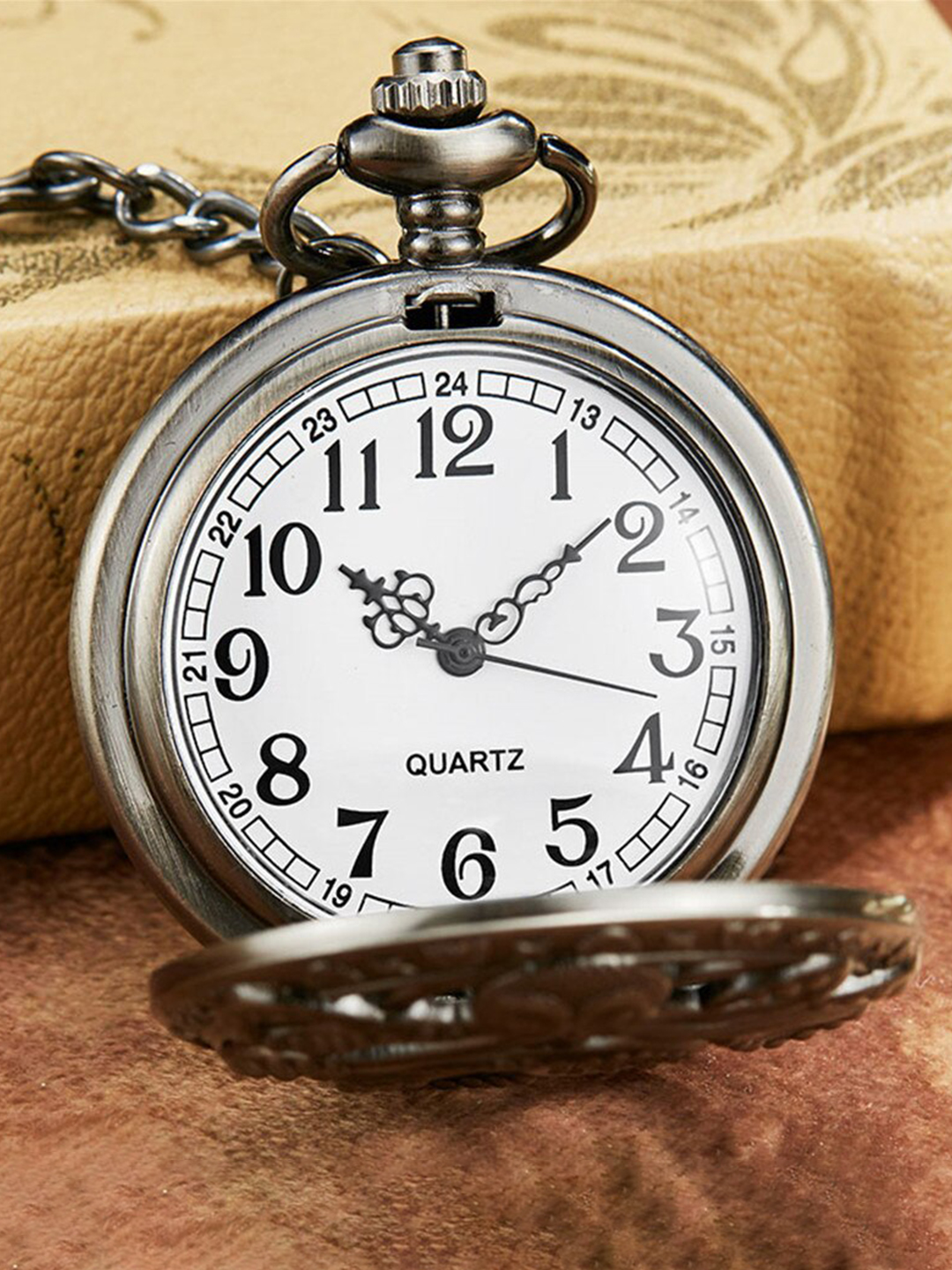 YouBella Pocket Watch Pendant with Chain for Husband Unique Memorable Gift Dual Purpose Stainless Steel Clock for Men (YBWATCH_0028)